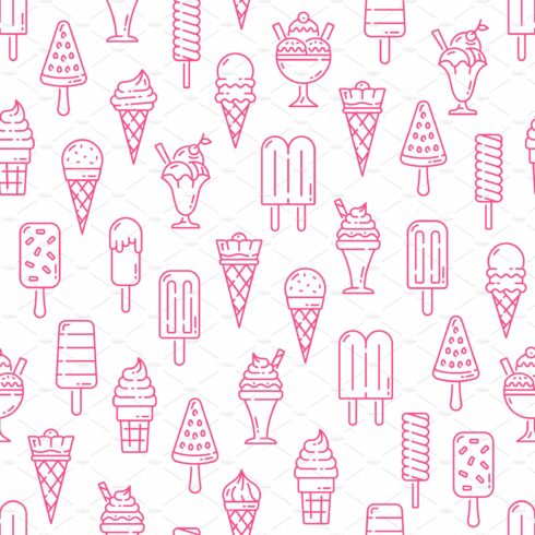 Ice cream frozen sundae pattern cover image.