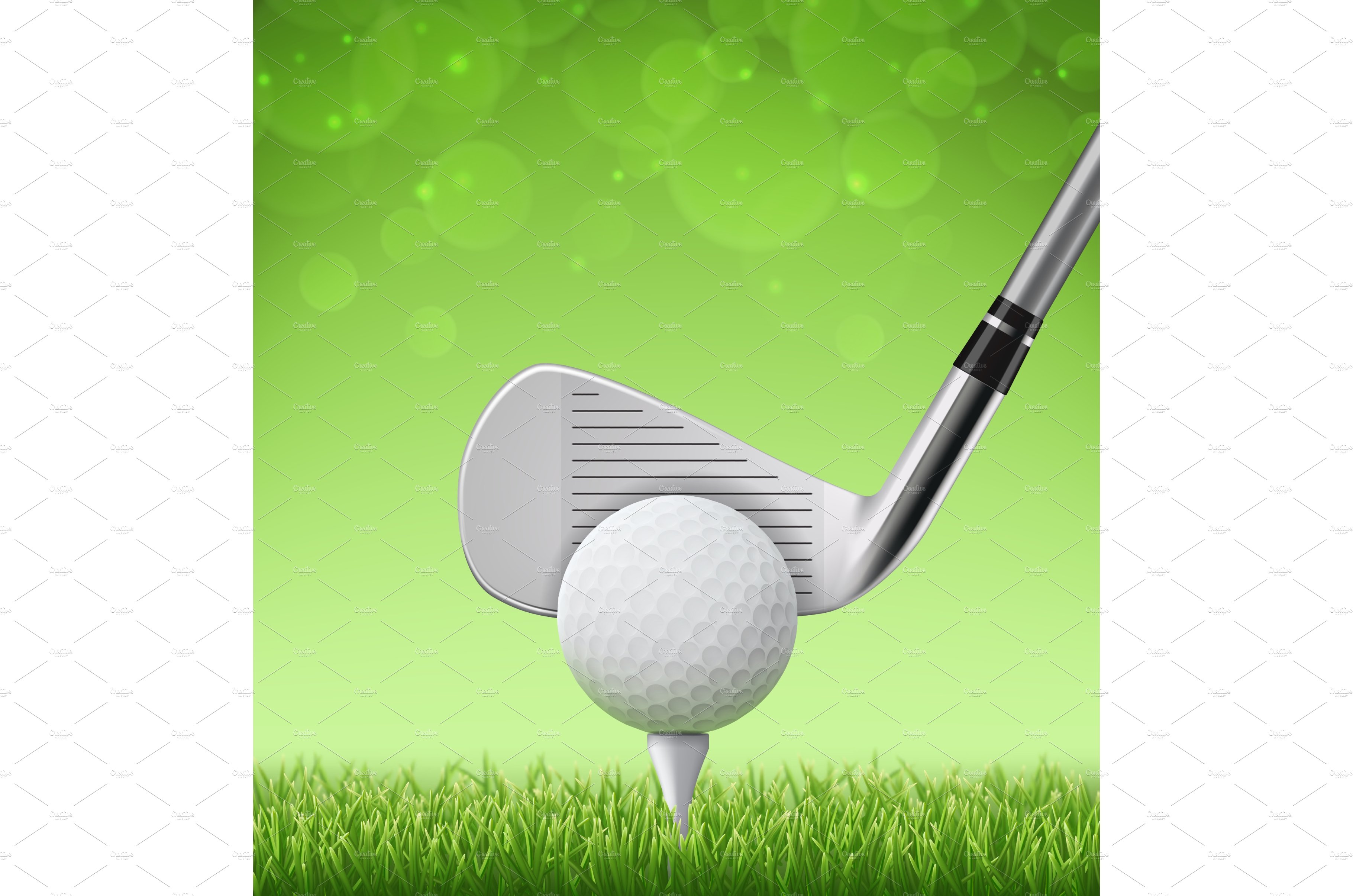 Golf club and ball stick tee cover image.