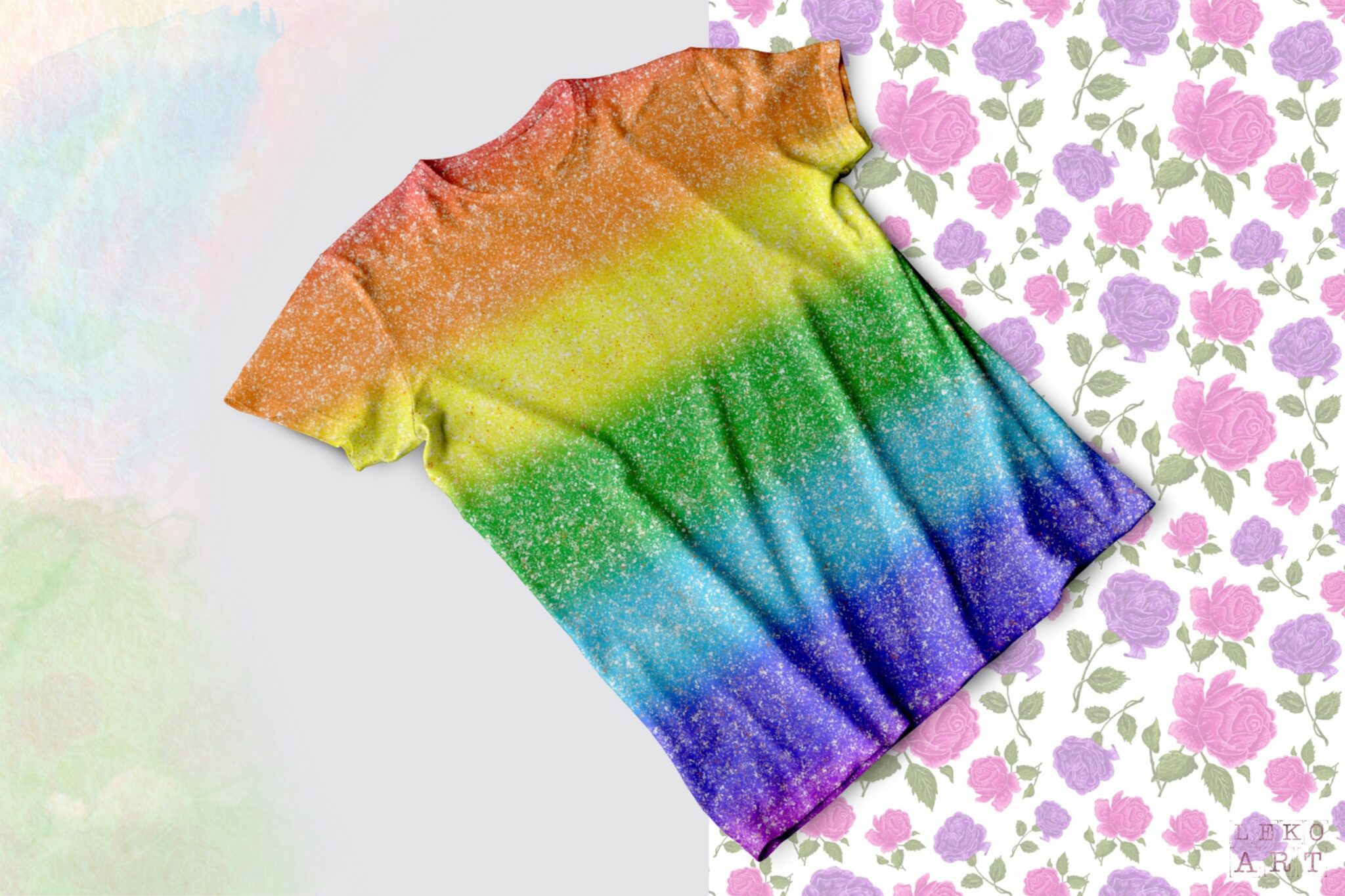 Rainbow Glitter Digital Paper – MasterBundles