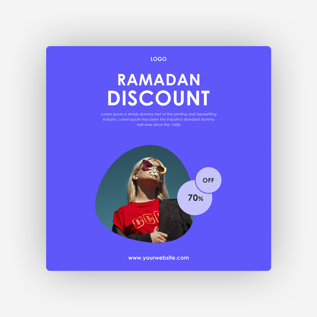 Ramadan Discount Poster Design preview image.