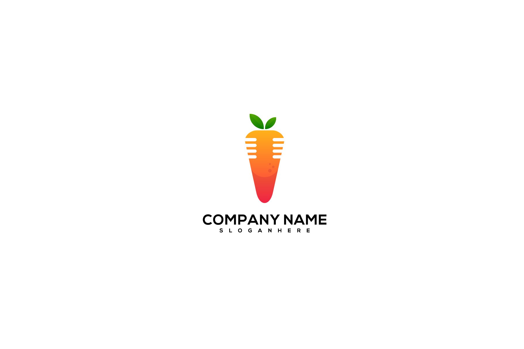 Fresh carrot vector logo design cover image.