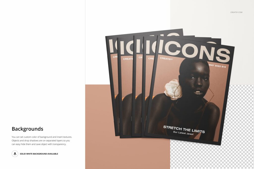 8.5x11 Magazine Mockup Set MasterBundles