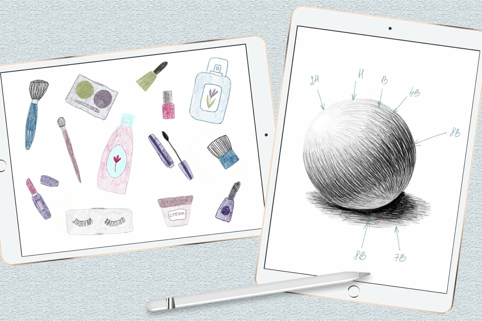 Graphite pencils procreate brushes MasterBundles