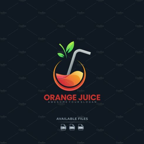 orange juice logo modern cover image.