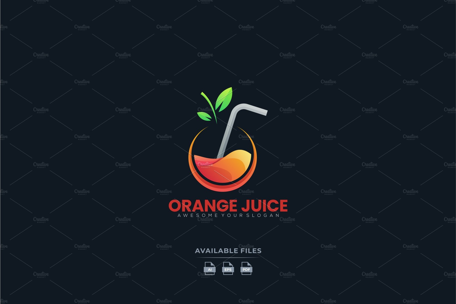 orange juice logo modern cover image.