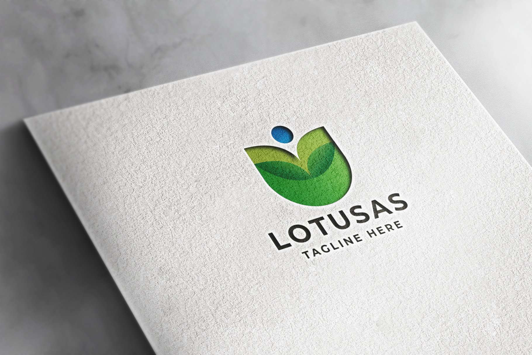 Lotus Flower Logo Template preview image.