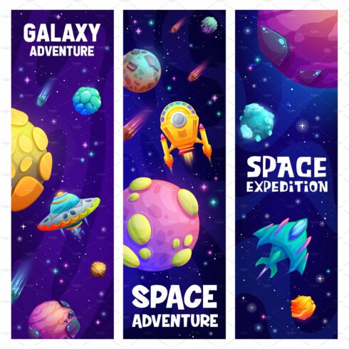 Space expedition and galaxy cover image.
