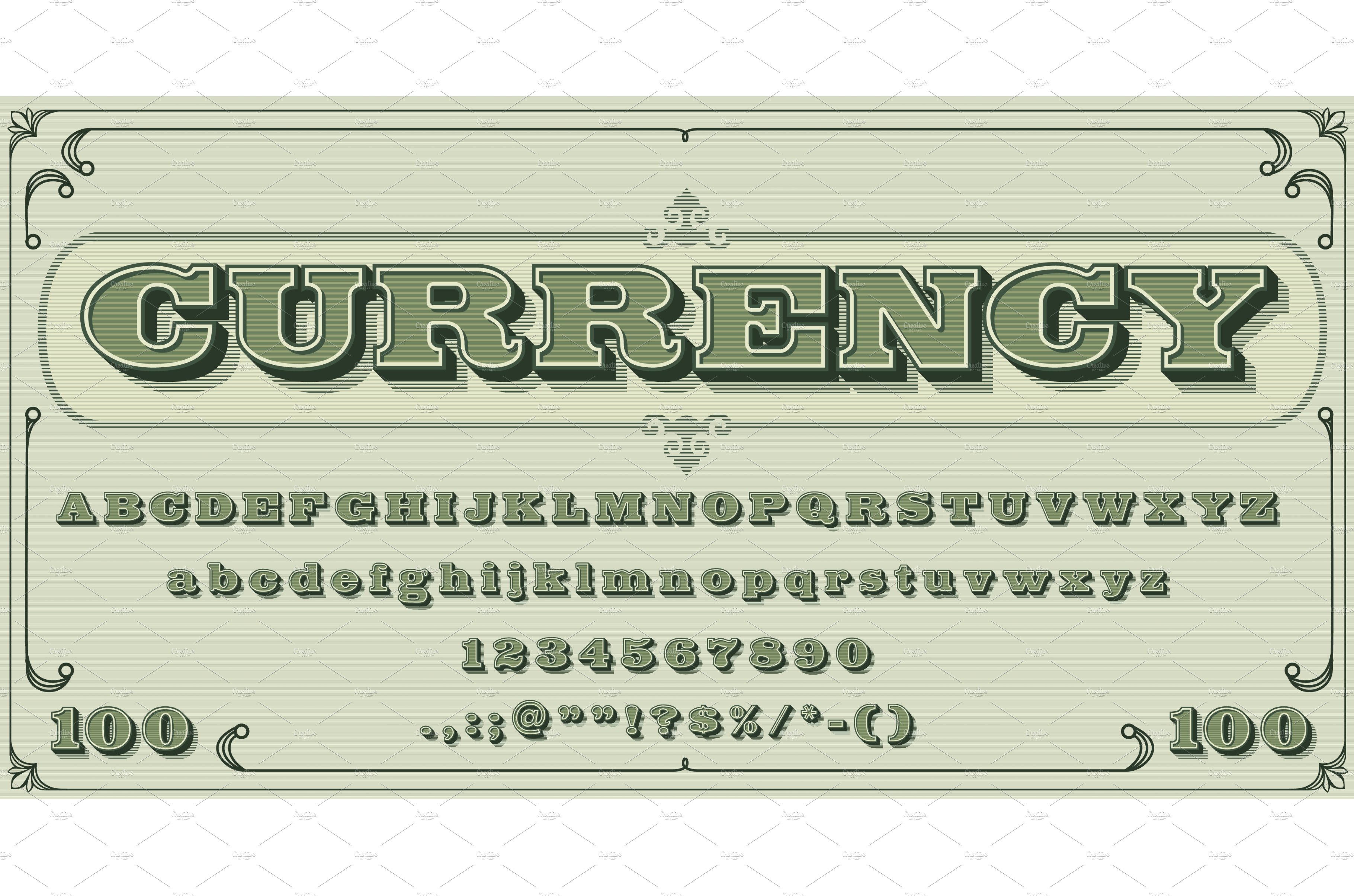 Money font, vintage type cover image.