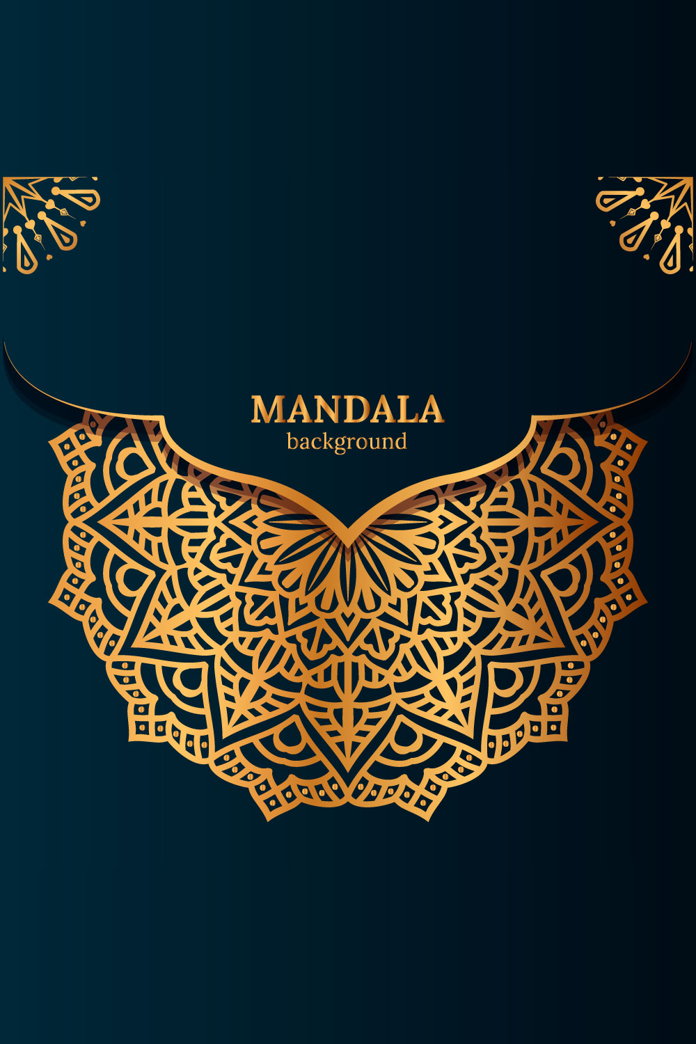 Luxury ornamental gold mandala seamless pattern pinterest preview image.