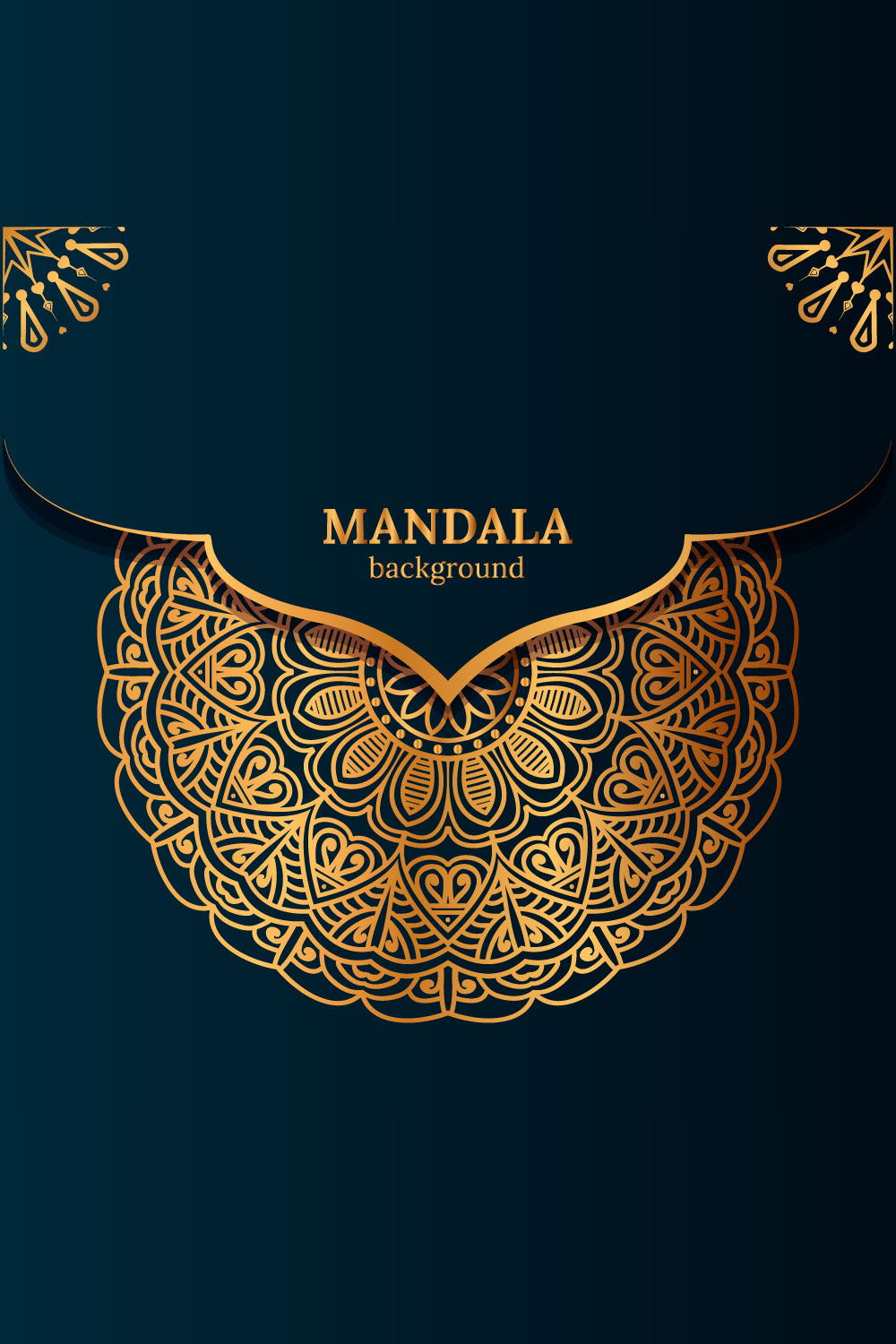 Vector luxury ornamental mandala design background in gold color vector pinterest preview image.