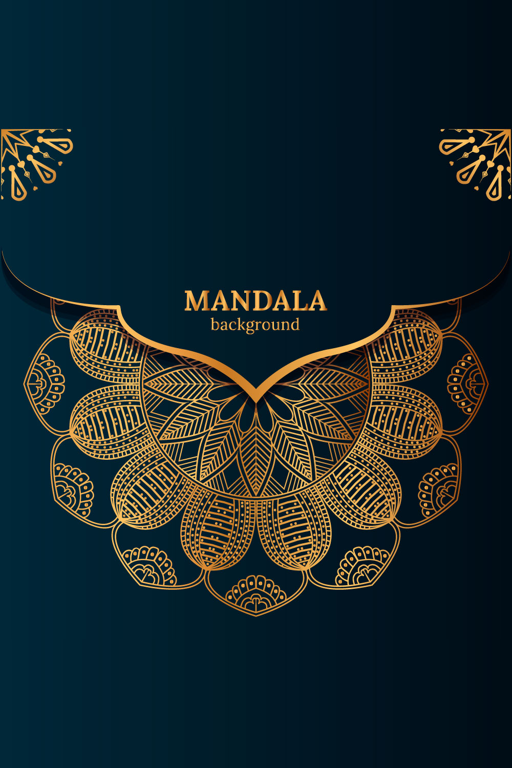 Vector luxury ornamental mandala design background in gold color vector pinterest preview image.