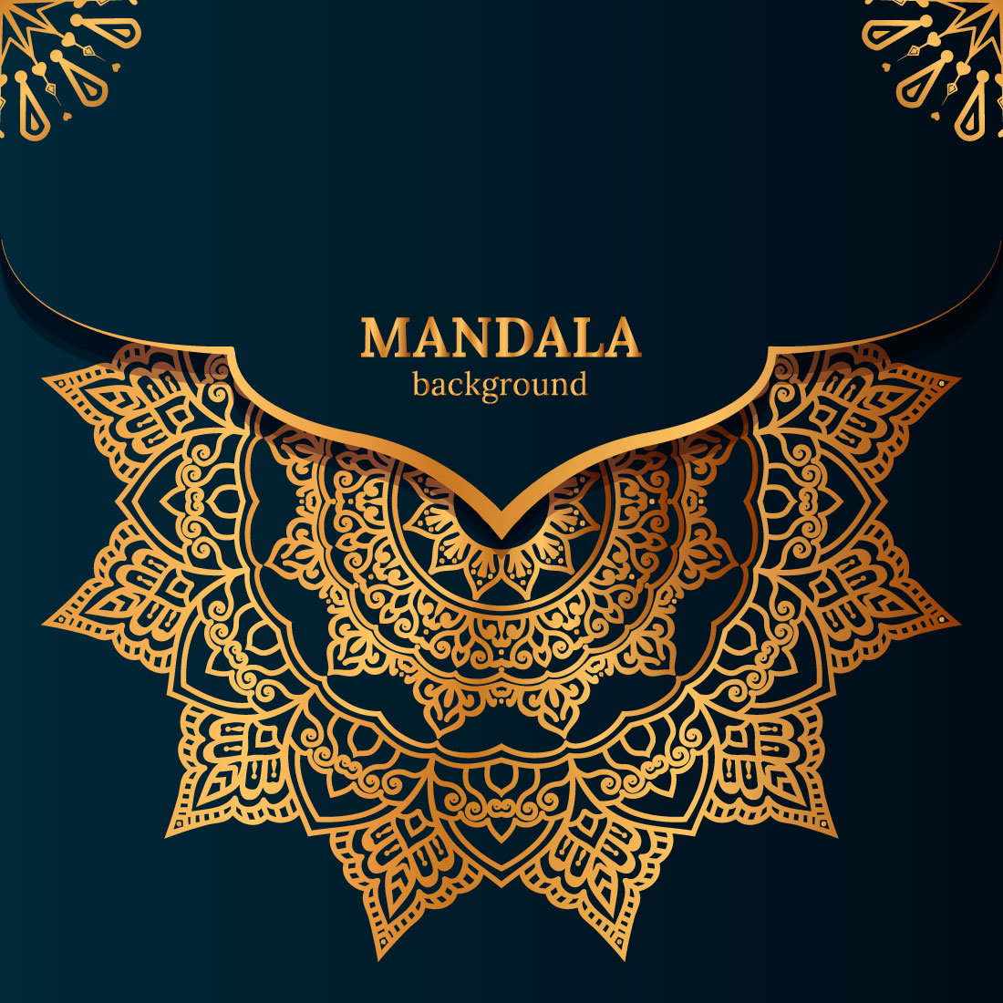 Luxury mandala background with golden arabesque pattern arabic islamic east style preview image.