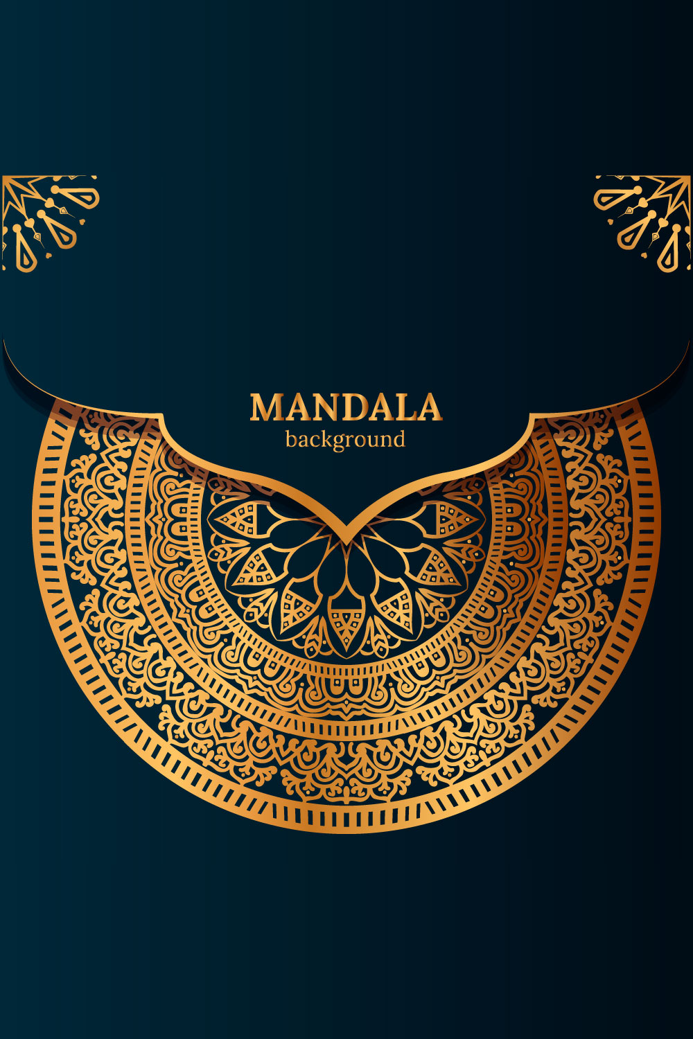 Luxury mandala background with golden arabesque pattern arabic islamic east style pinterest preview image.