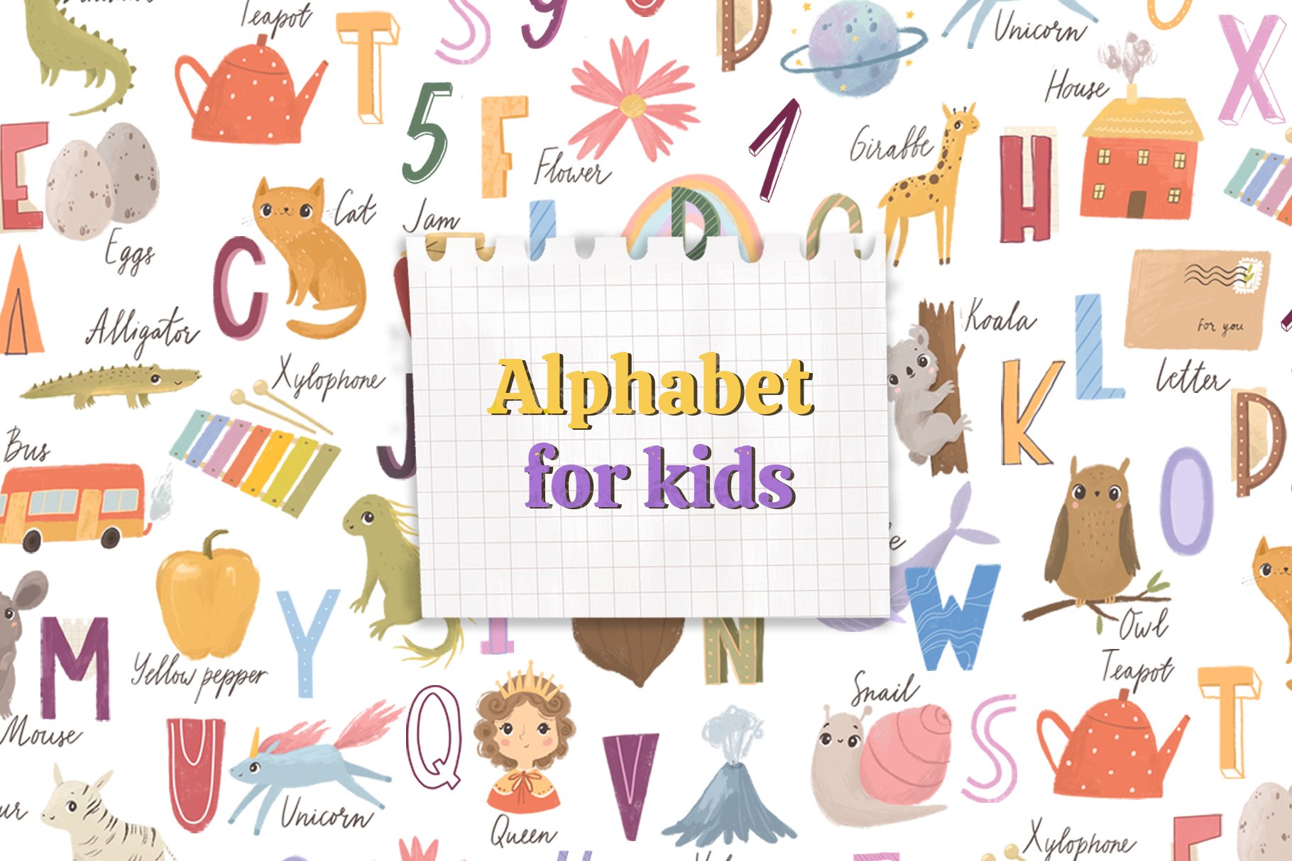 Alphabet kids. Alphabet animals cover image.