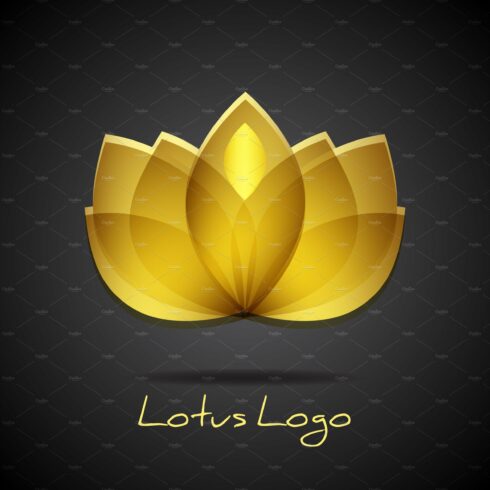 Golden lotus logo on black cover image.