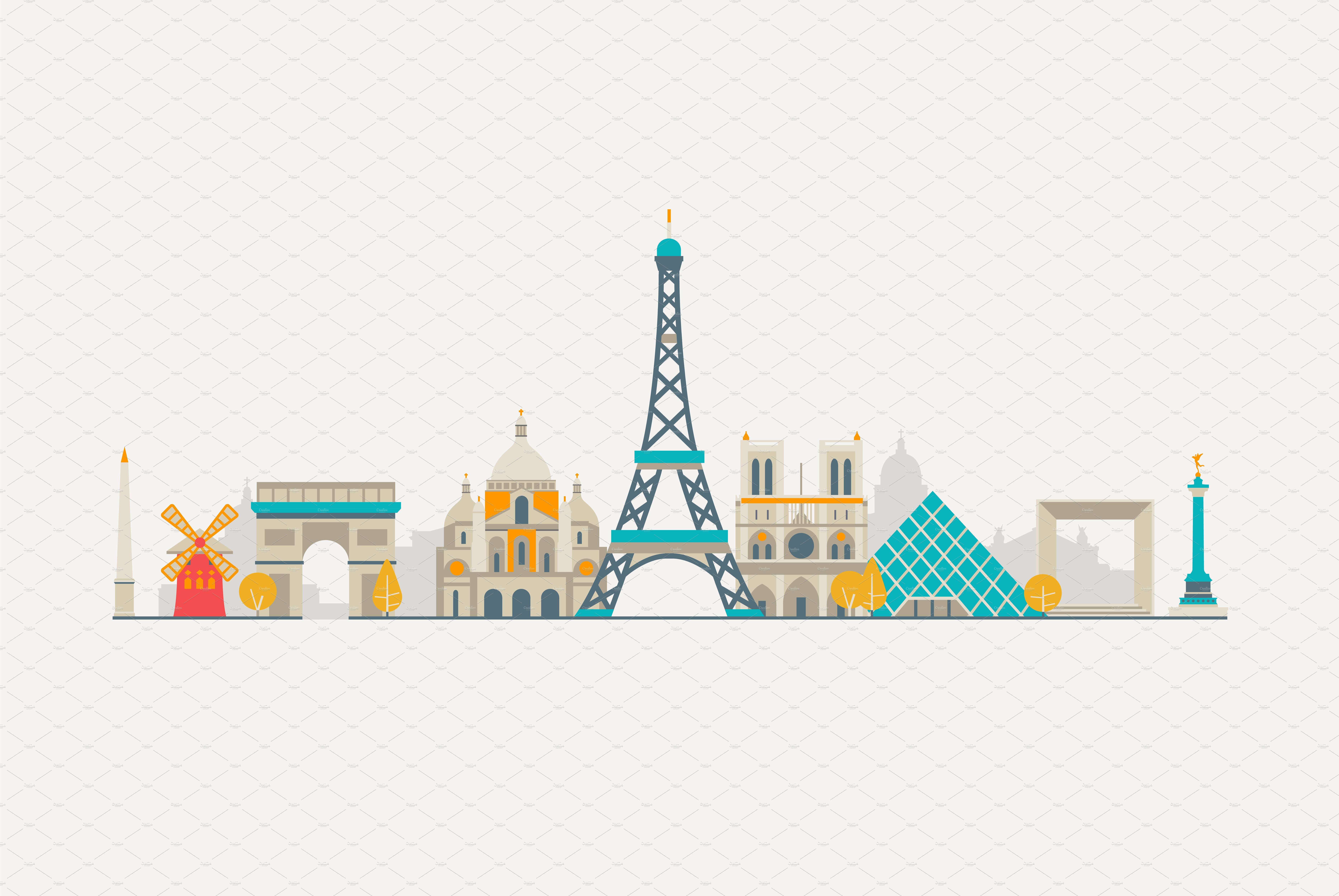 Paris abstract skyline cover image.