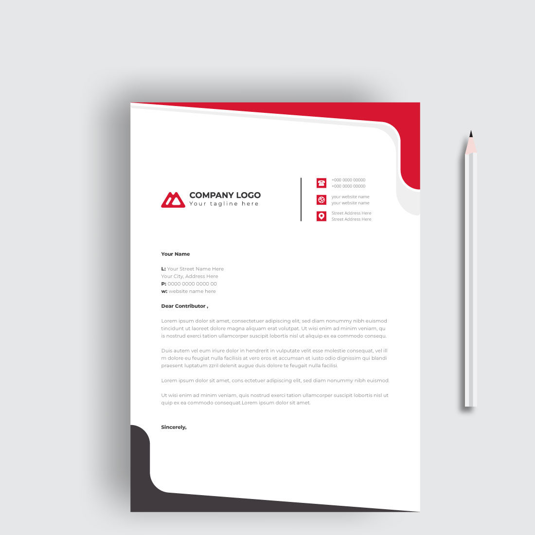 letterhead business corporate template design cover image.