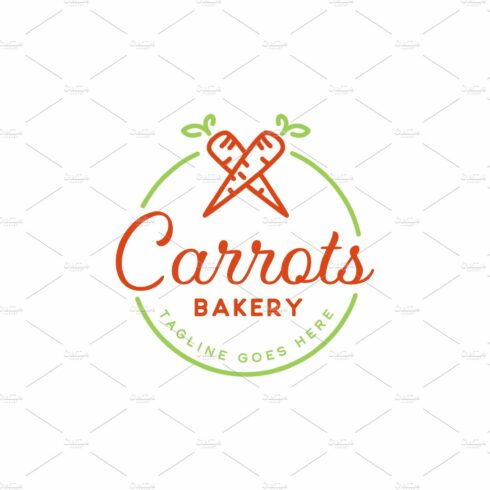 Carrots Bakery Label Logo design cover image.