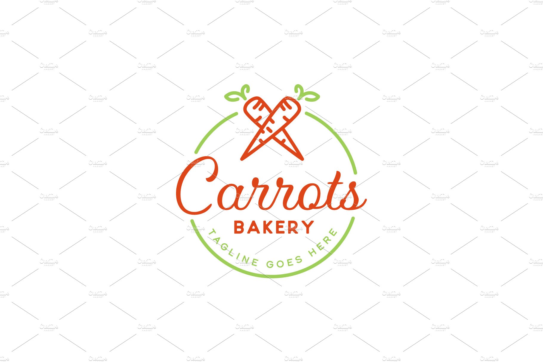 Carrots Bakery Label Logo design cover image.