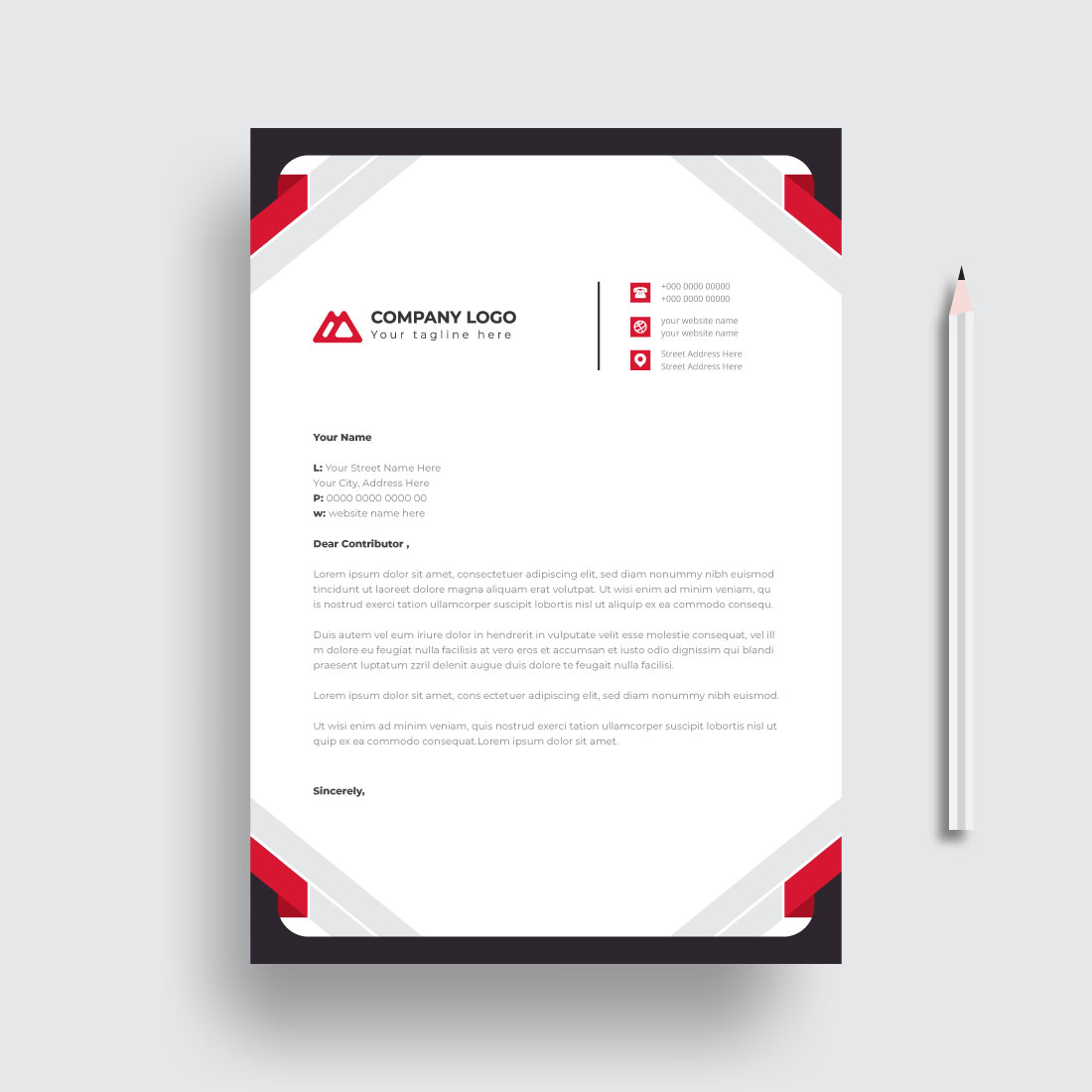 letterhead business corporate template design cover image.