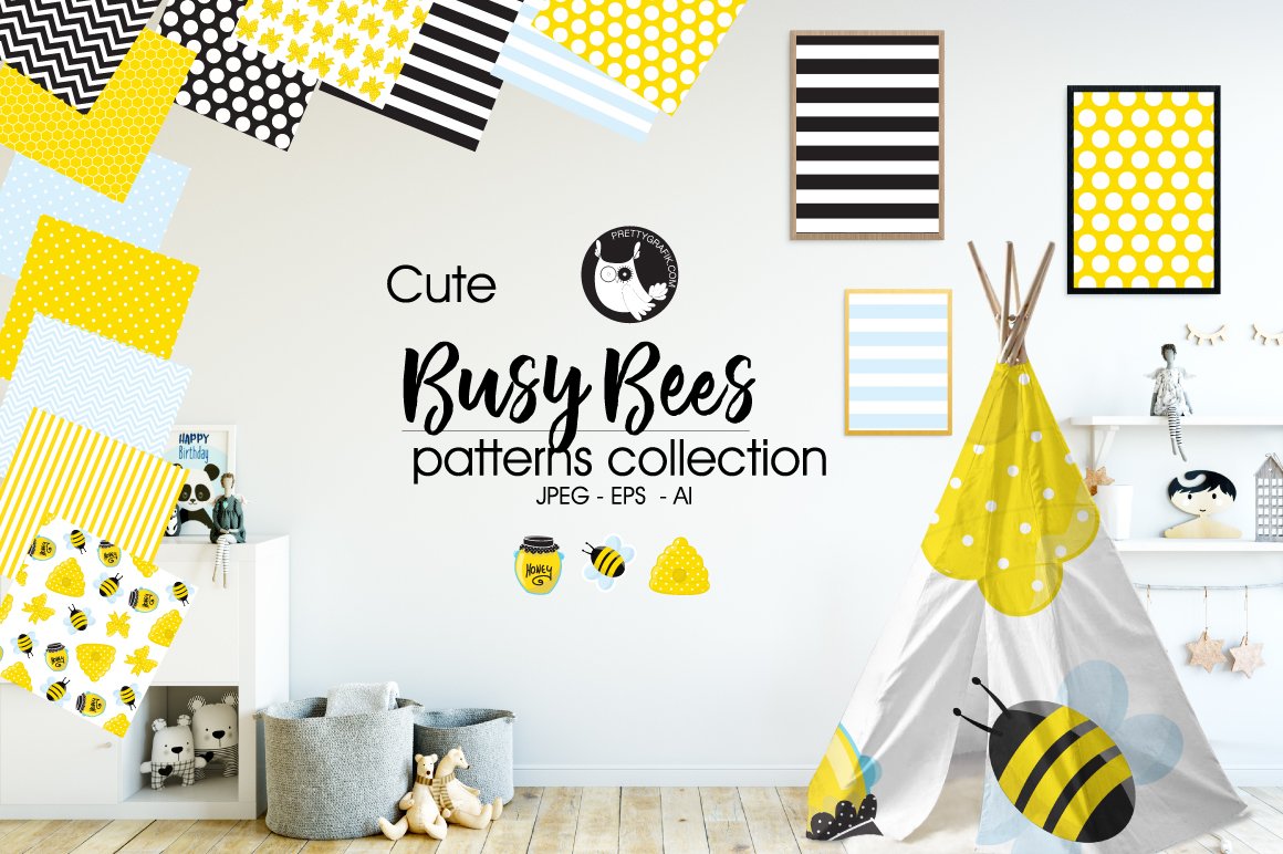 BUSY BEES Pattern collection cover image.