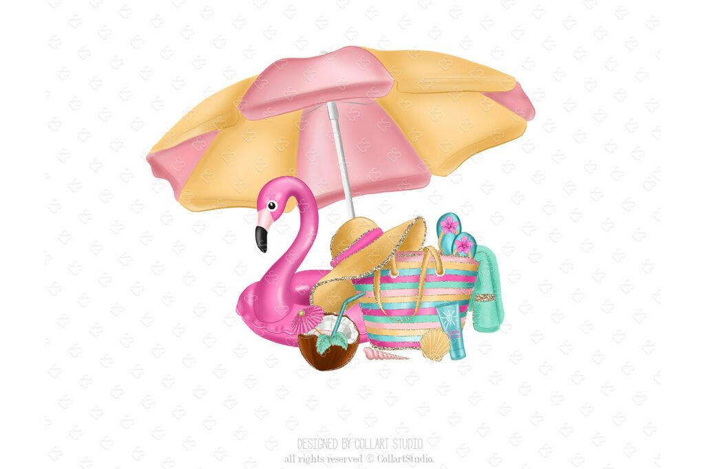 Summer Clipart Summer Fashion beach – MasterBundles