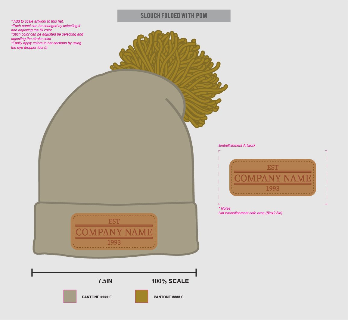 Hat Template - Beanies preview image.