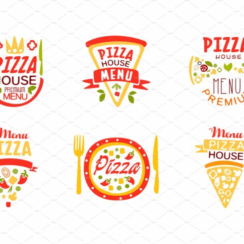 Pizza House Menu Logo Design Set cover image.
