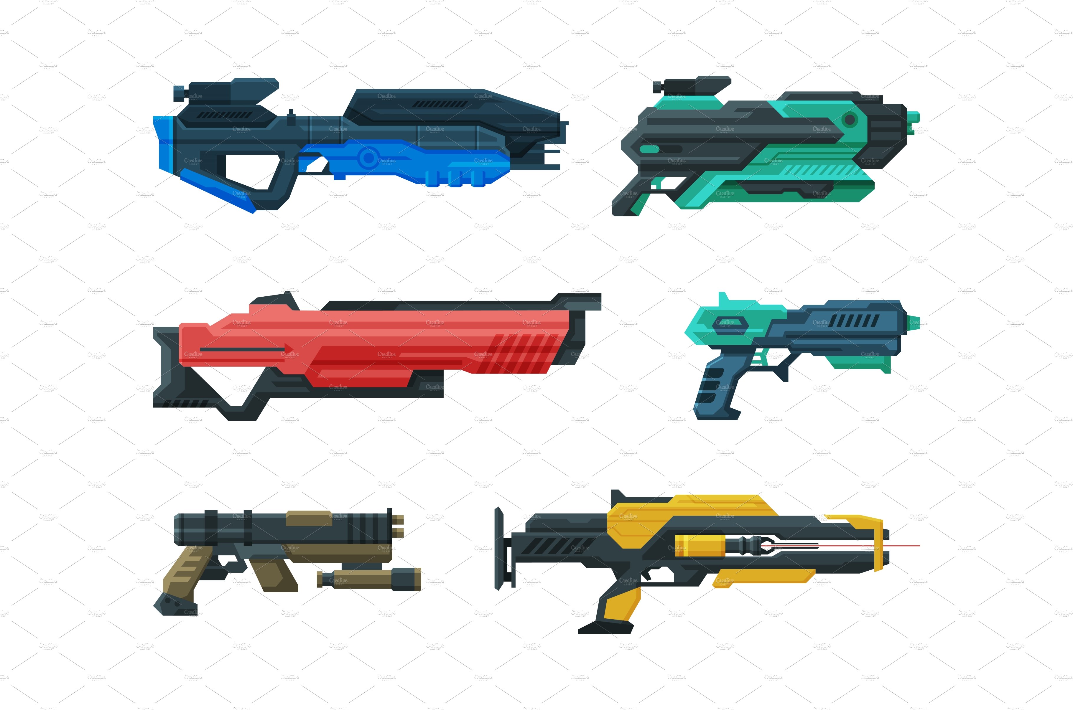 Futuristic Weapons, Blaster and Gun cover image.
