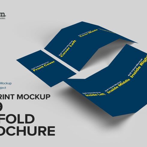 6x9 Trifold Brochure Mockup cover image.