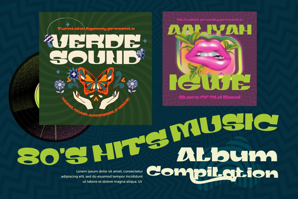 Gerig | Groovy Retro Font preview image.