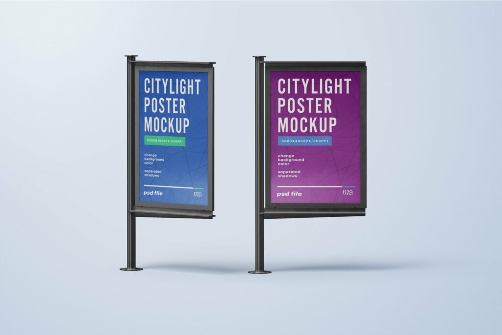 Citylight Poster Mockup Set MasterBundles citylight-poster-mockup-set-masterbundles