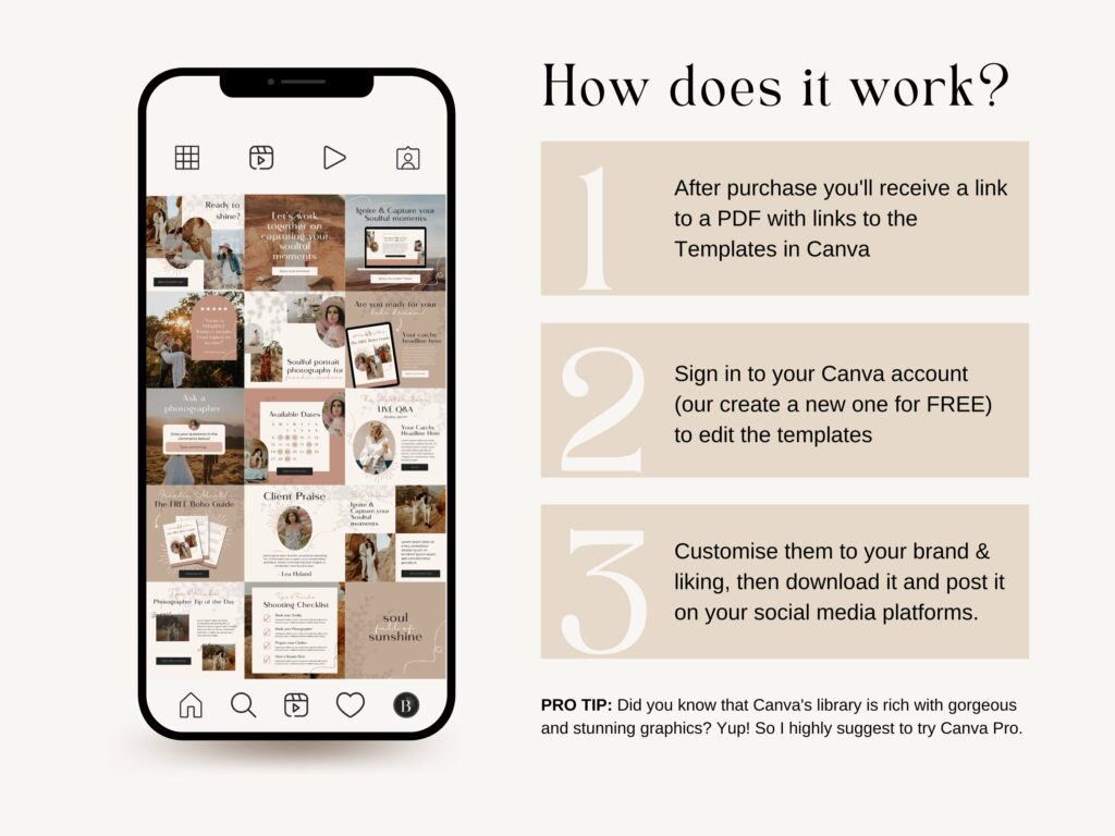 Instagram Post Template Boho Canva – MasterBundles
