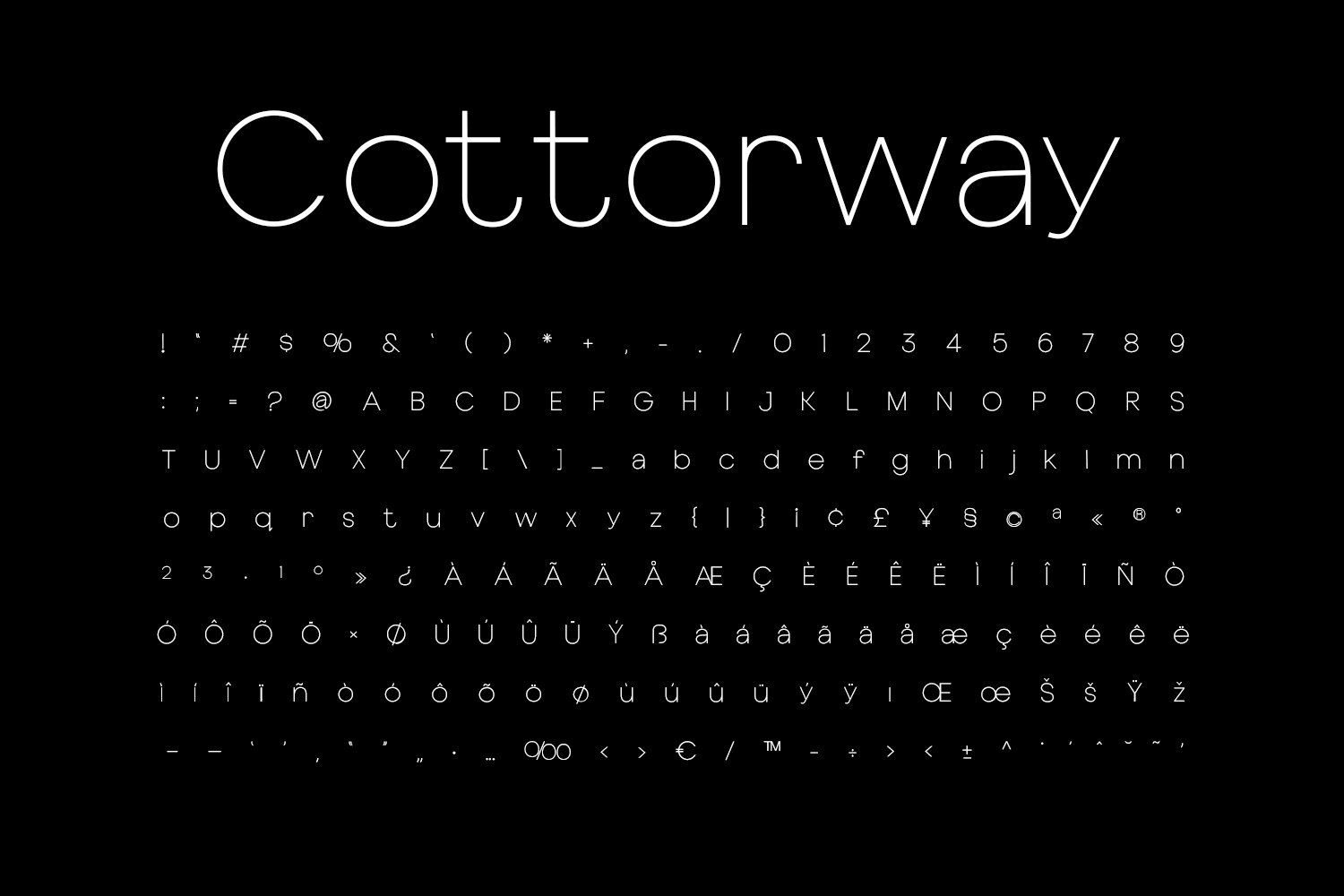 Cottorway Display Typeface preview image.