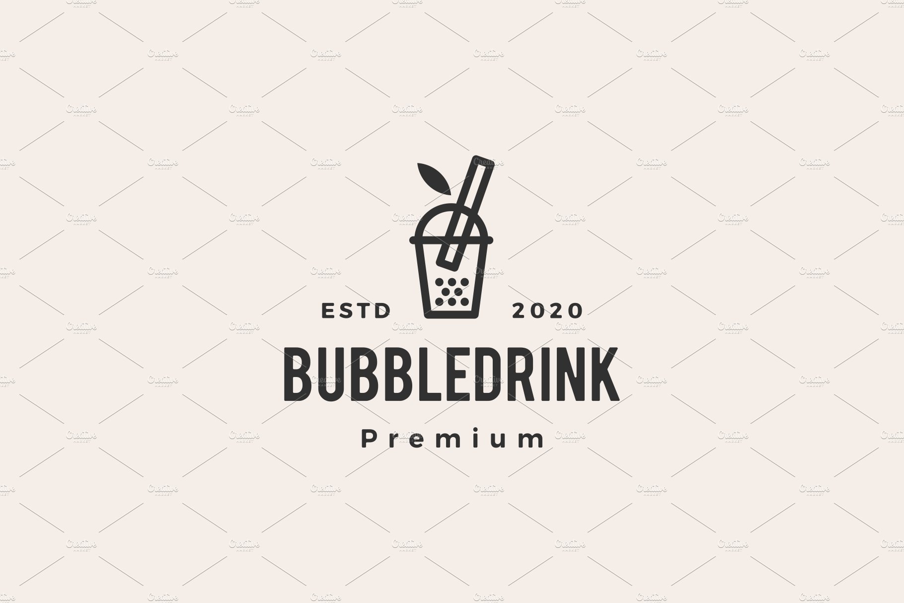 bubble drink boba hipster vintage cover image.