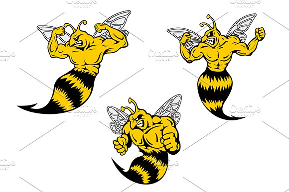 Angry cartoon wasp or hornets cover image.
