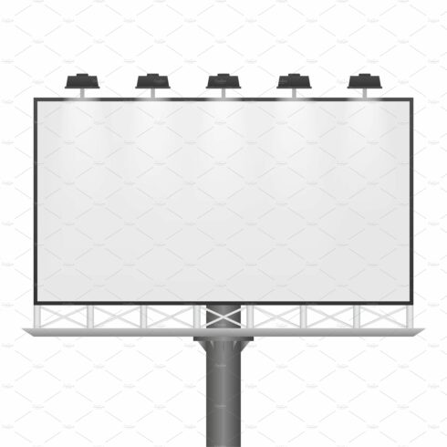 Billboard on light background. Empty cover image.