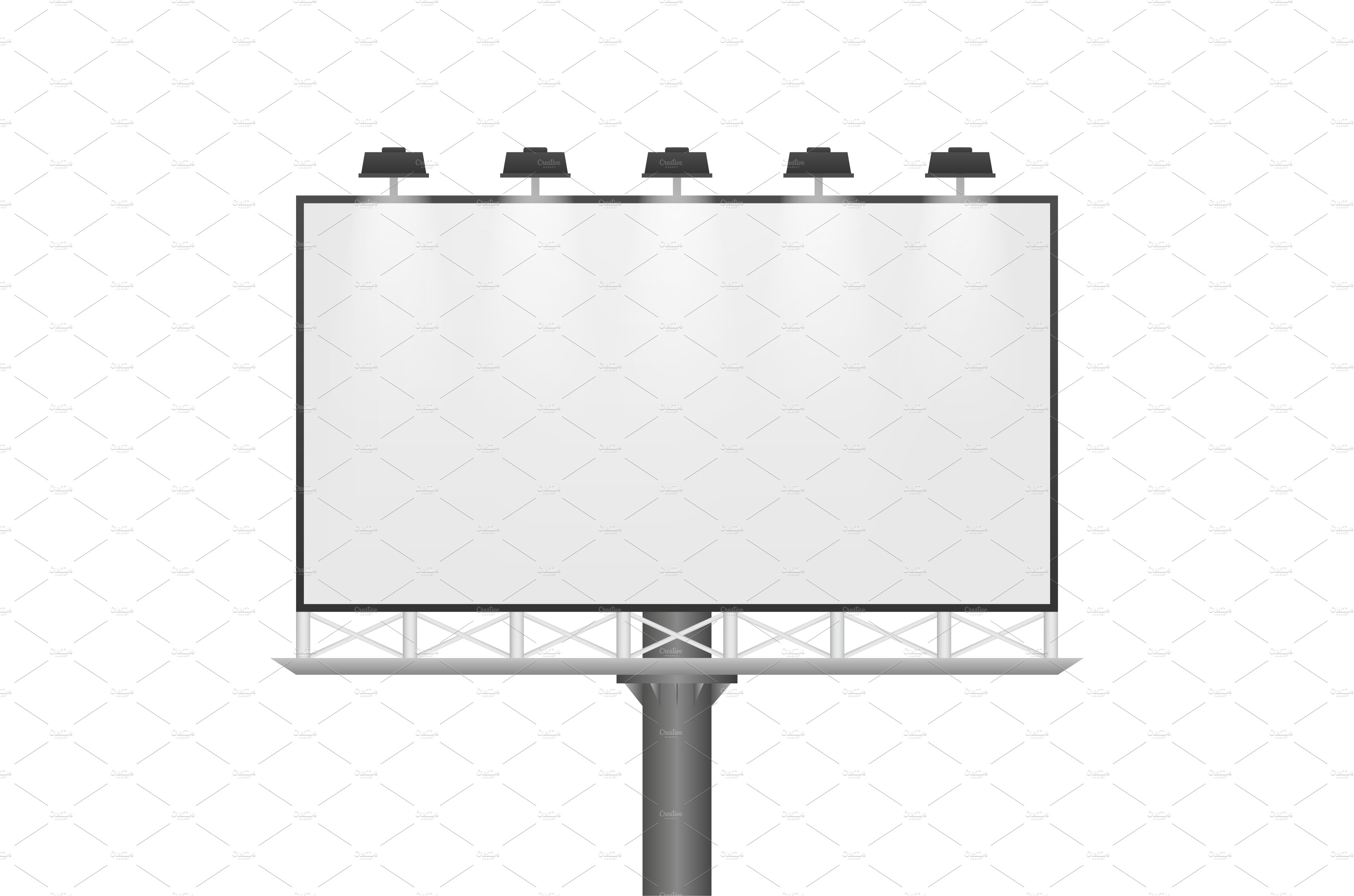 Billboard on light background. Empty cover image.