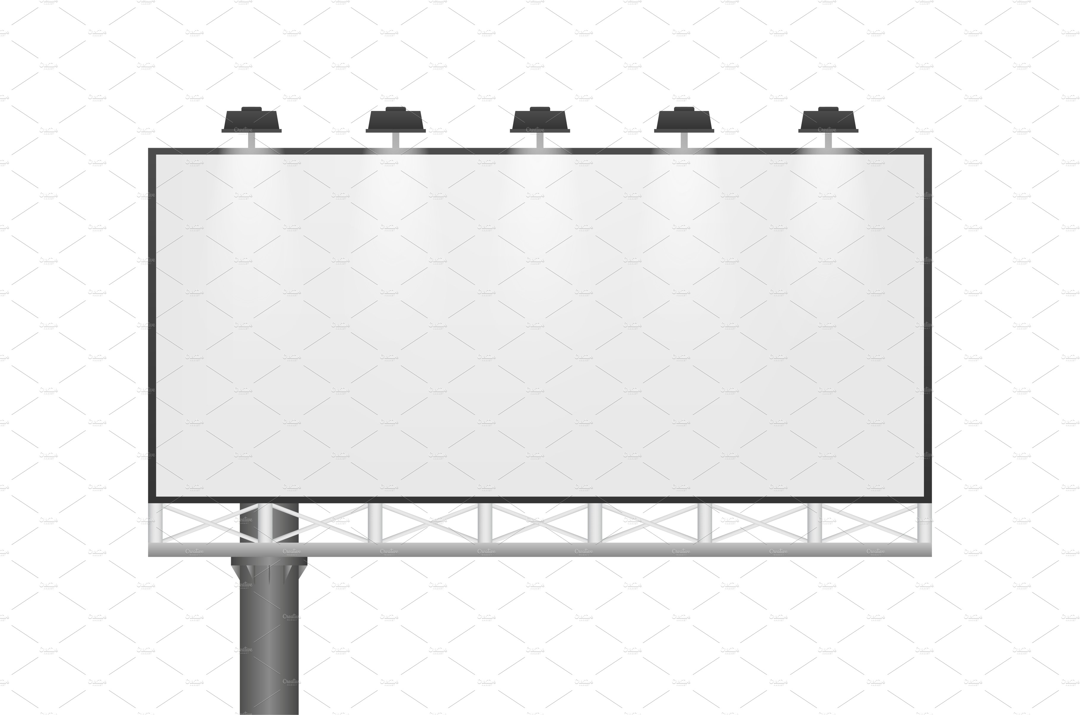 Billboard on light background. Empty cover image.