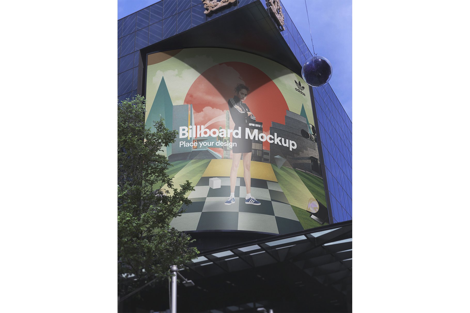 Billboard Building Mockup - PSD preview image.