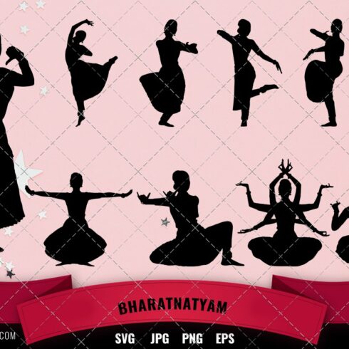 Bharatnatyam dance Silhouette cover image.