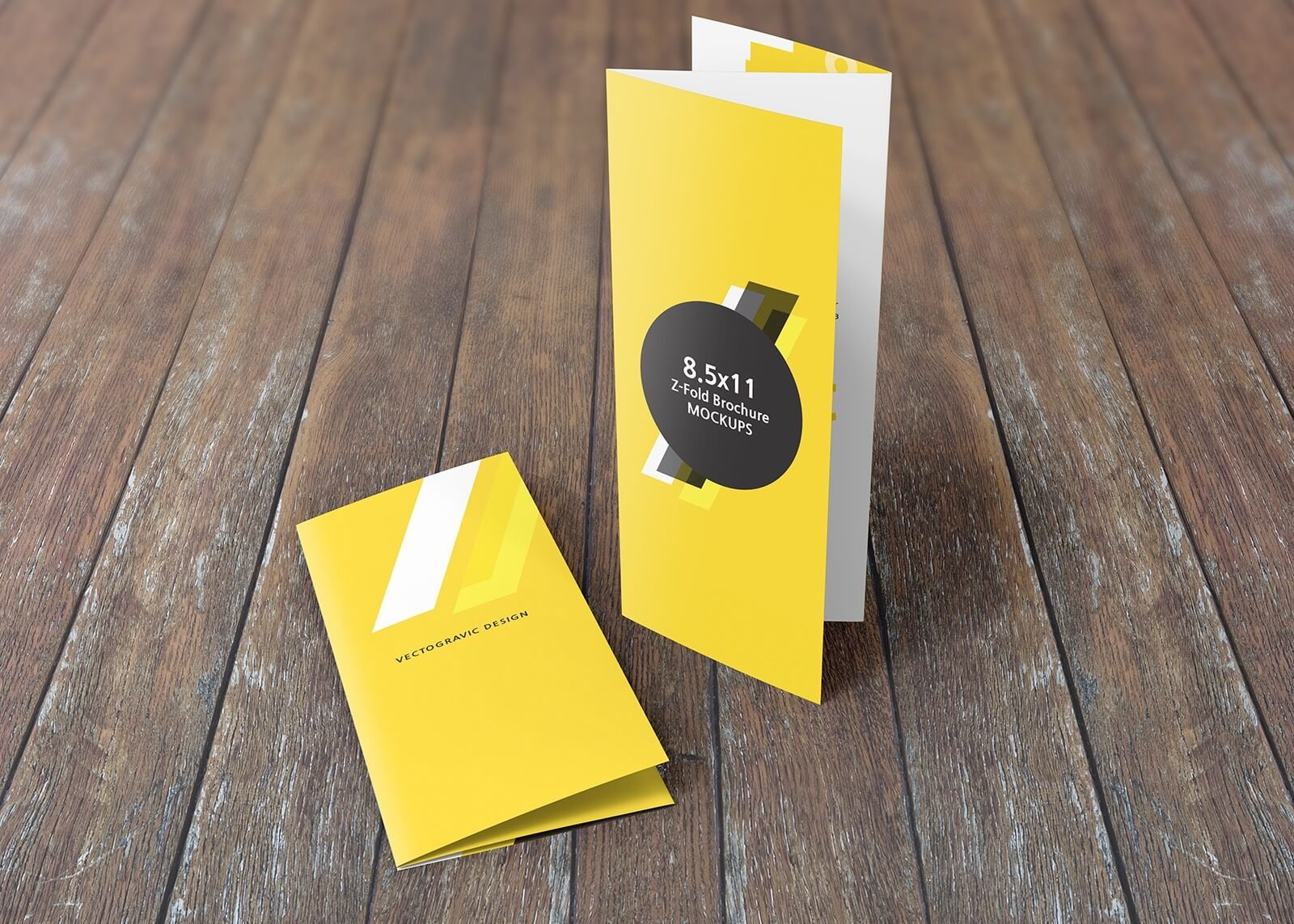 8.511 Z-Fold Brochure Mockups cover image.