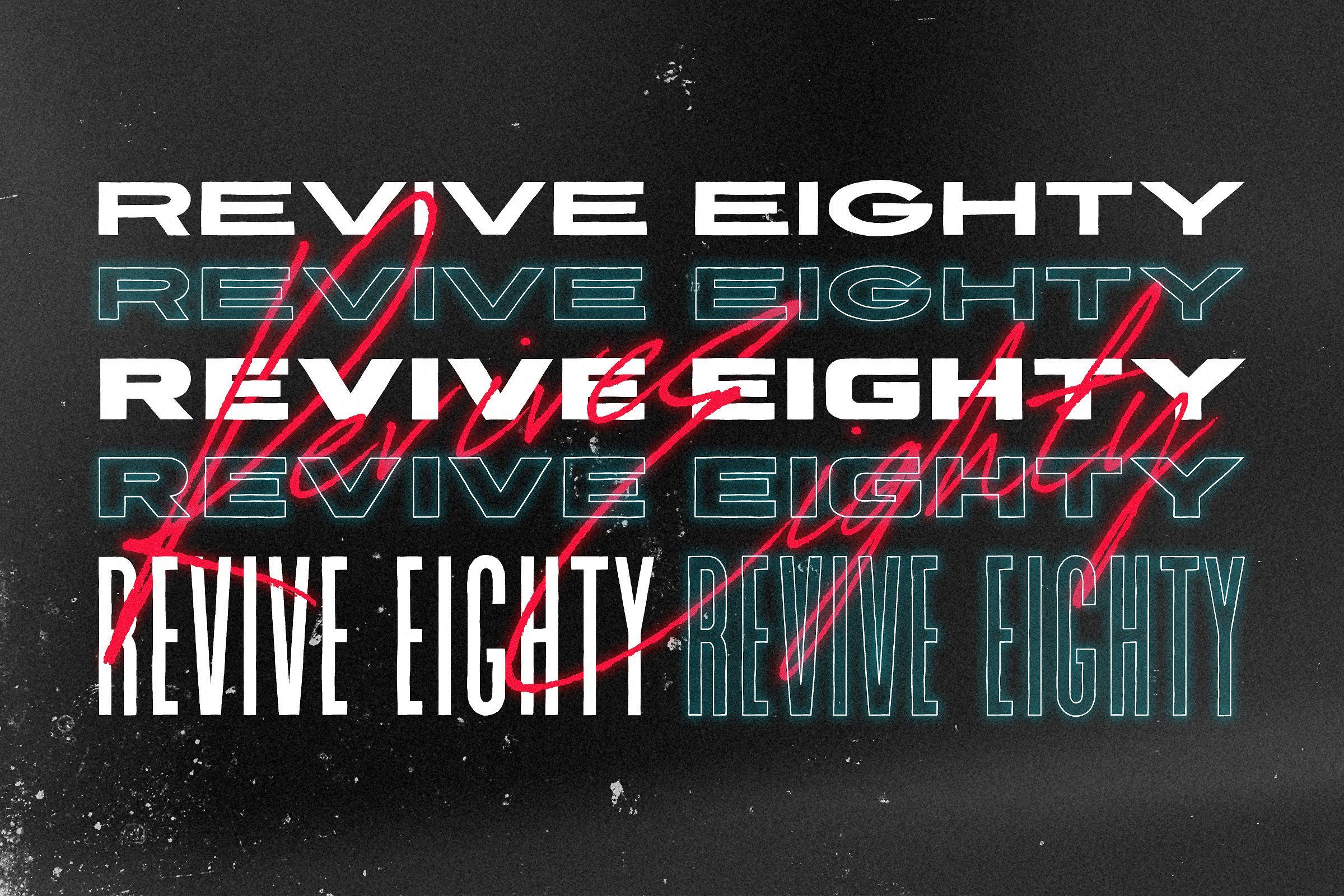Revive 80 - Retro 1980's Font Pack preview image.