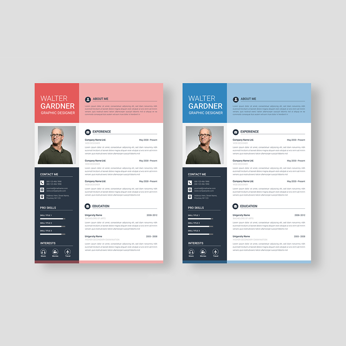 Personal Resume Template preview image.