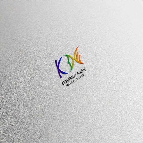 3 Letter Logo - K D E Design Template cover image.