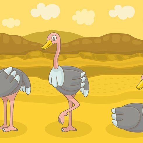 Three Happy Ostrich cover image.