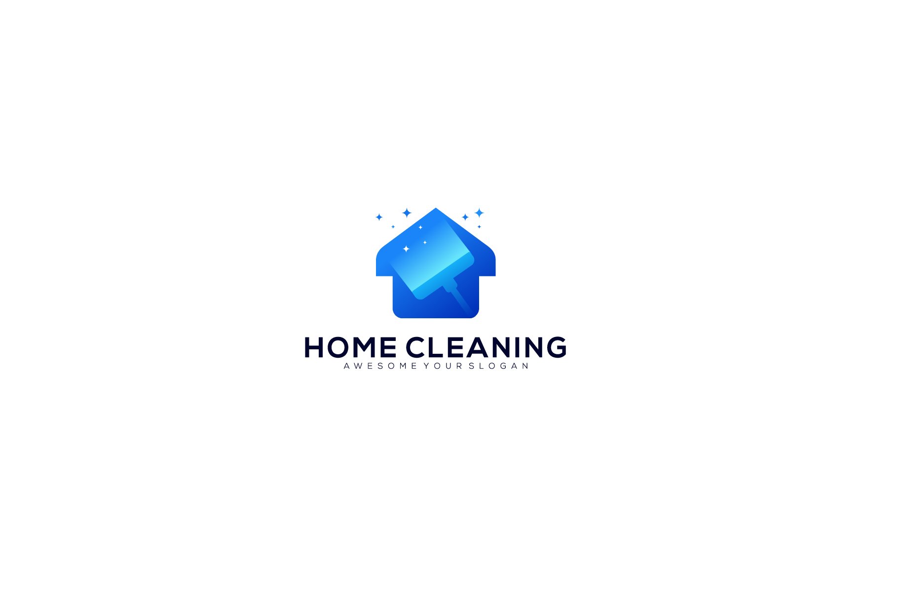 Home cleaning Logo design icon vecto cover image.