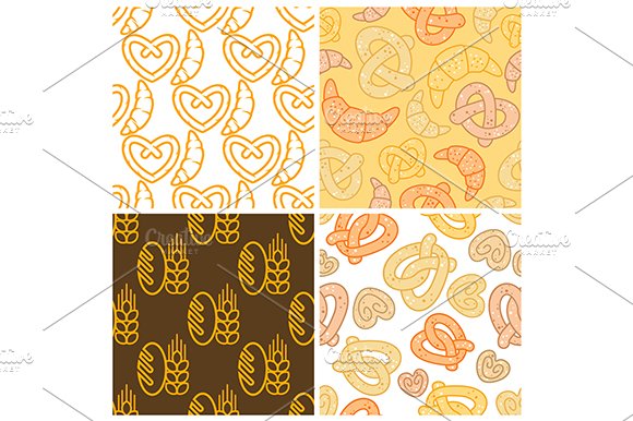 seamless assorted bakery background cover image.