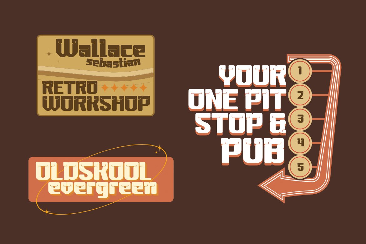 Masteng | Groovy Retro Font preview image.