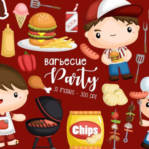 Cooking Barbeque Clipart - BBQ Food cover image.